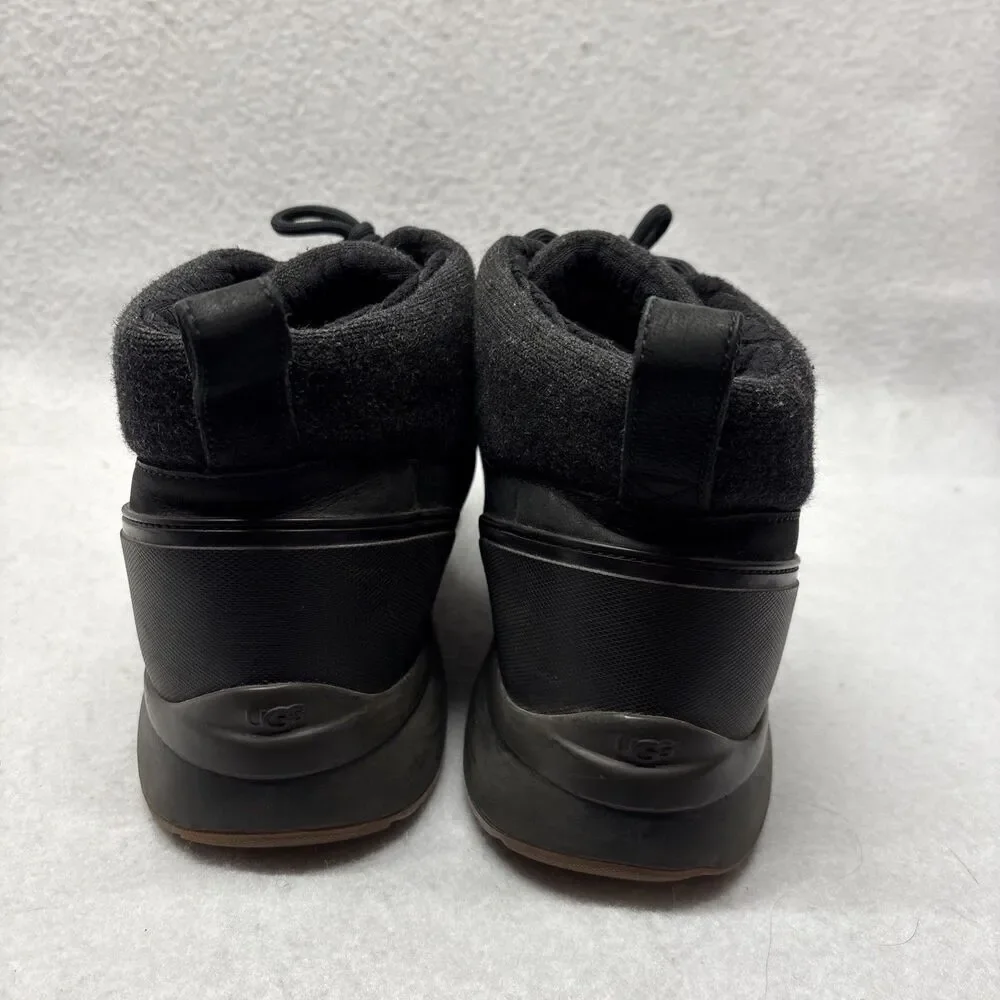 UGG Olivert Grizzly Black Waterproof Leather Hiker Snow Boots Shoes Mens 9.5
